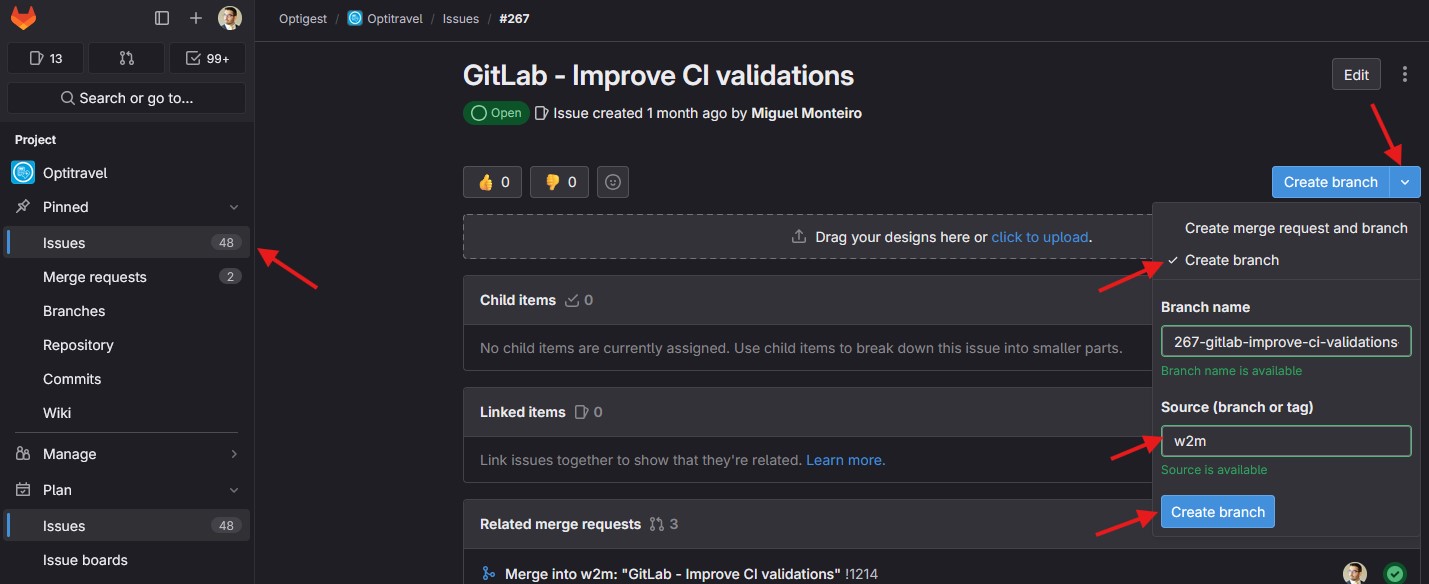 Criar Branch - Via Issue - 1