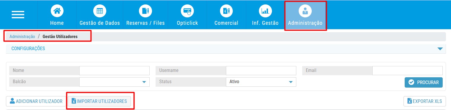 Features - Open import modal