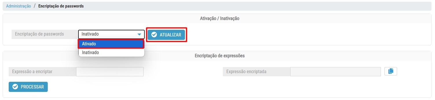 Features - disabling password encryption